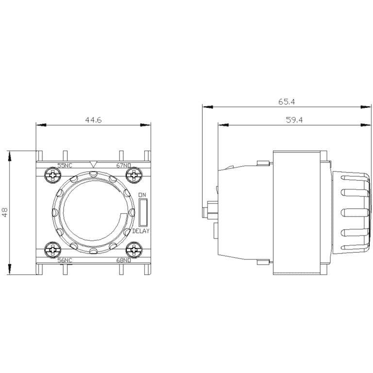 Siemens 3RT2927-2PA01 pneumatski vremenski blok ON delay 1-30s 1NO 1NC - Image 2