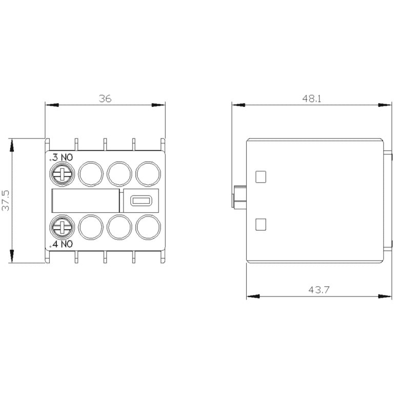 Siemens 3RH2911-1HA10 Čeoni pomoćni kontakt 1NO - Image 2