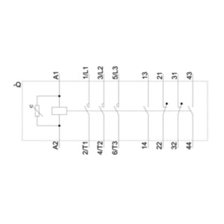 Siemens 3RT1056-6AP36 kontaktor 185A 90kW 220-240V AC/DC 2NO+2NC 3P - Image 3